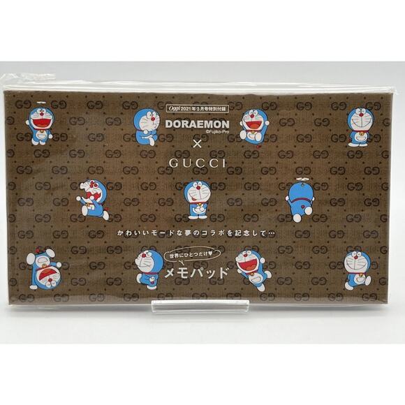 Doraemon x GUCCI Limited Hardcover Memo Pad / Shogakukan / Mar 2021 issue Japan - Picture 2 of 11